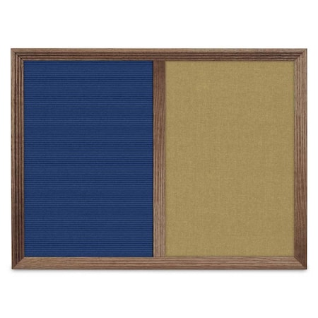 United Visual Products Enclosed Corkboard, 1 Door, 72"x36", 4" Fra, UV3418-SATIN-BLACK UV3418-SATIN-BLACK